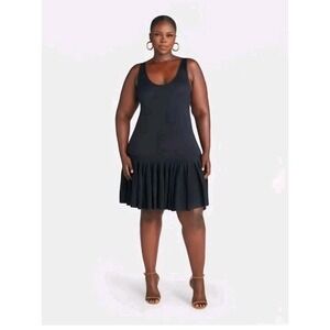 KBB by KAHLANA L Women's Mini 'The Knit Slip Dress' Navy Blue Size Large New NWT